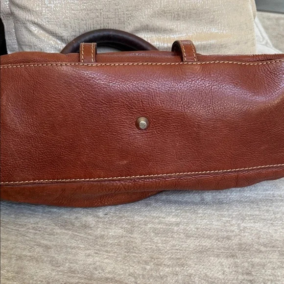 Chloé Chestnut Brown Leather Satchel with Front Pocket - Picture 3 of 4